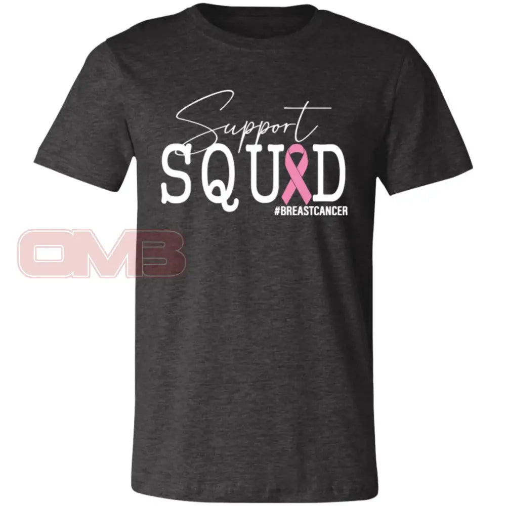 Breast Cancer Support Squad Dark Grey Heather / X-Small T-Shirts