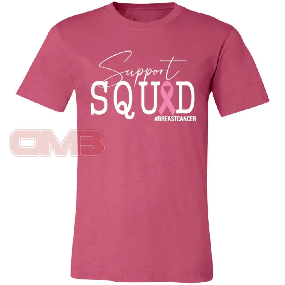 Breast Cancer Support Squad Heather Raspberry / X-Small T-Shirts