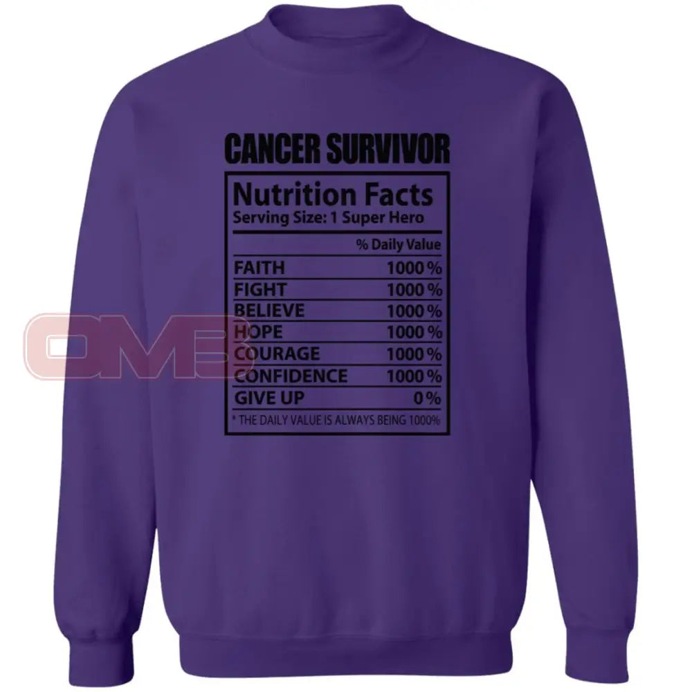 Cancer Survivor Purple / S Sweatshirts