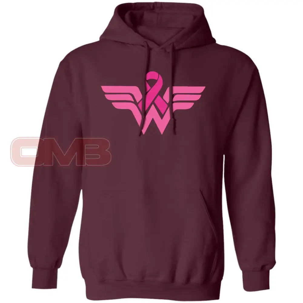 Cancer Wonder Hoodie Maroon / S Sweatshirts