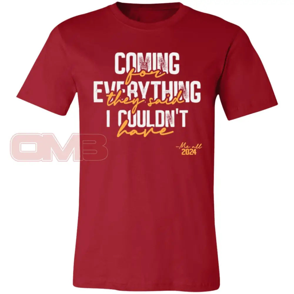 Coming For Everything Tee Canvas Red / X-Small T-Shirts