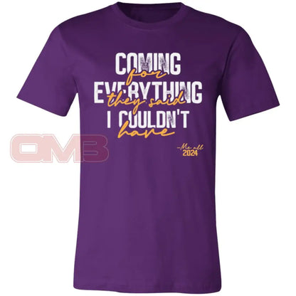 Coming For Everything Tee Team Purple / X-Small T-Shirts