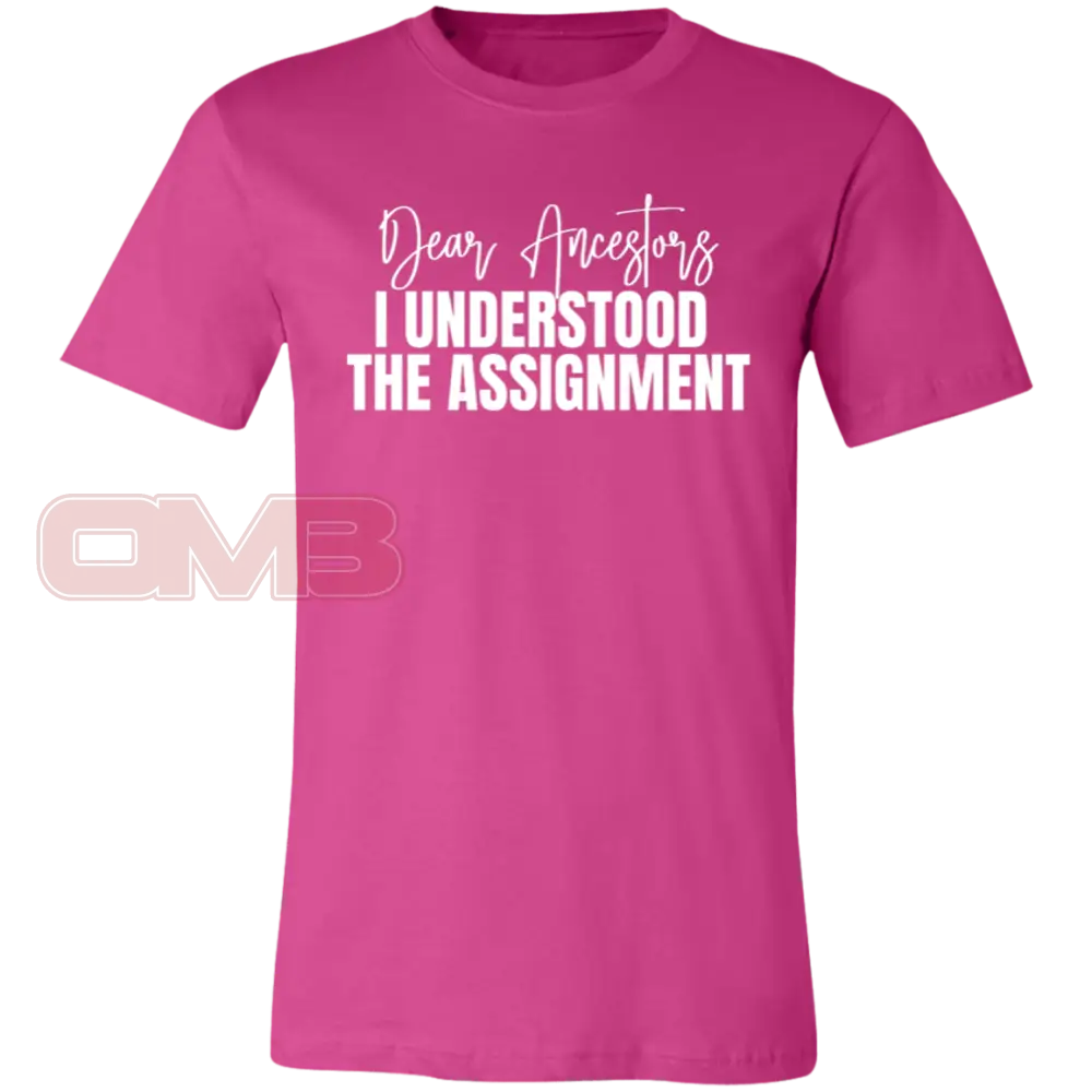 Dear Ancestors I Understood The Assignment Berry / X-Small T-Shirts