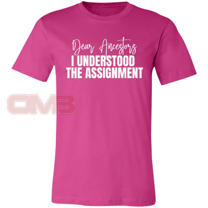 Dear Ancestors I Understood The Assignment Berry / X-Small T-Shirts