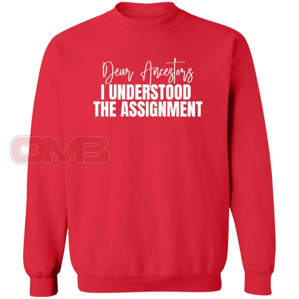 Dear Ancestors I Understood The Assignment Red / S Sweatshirts