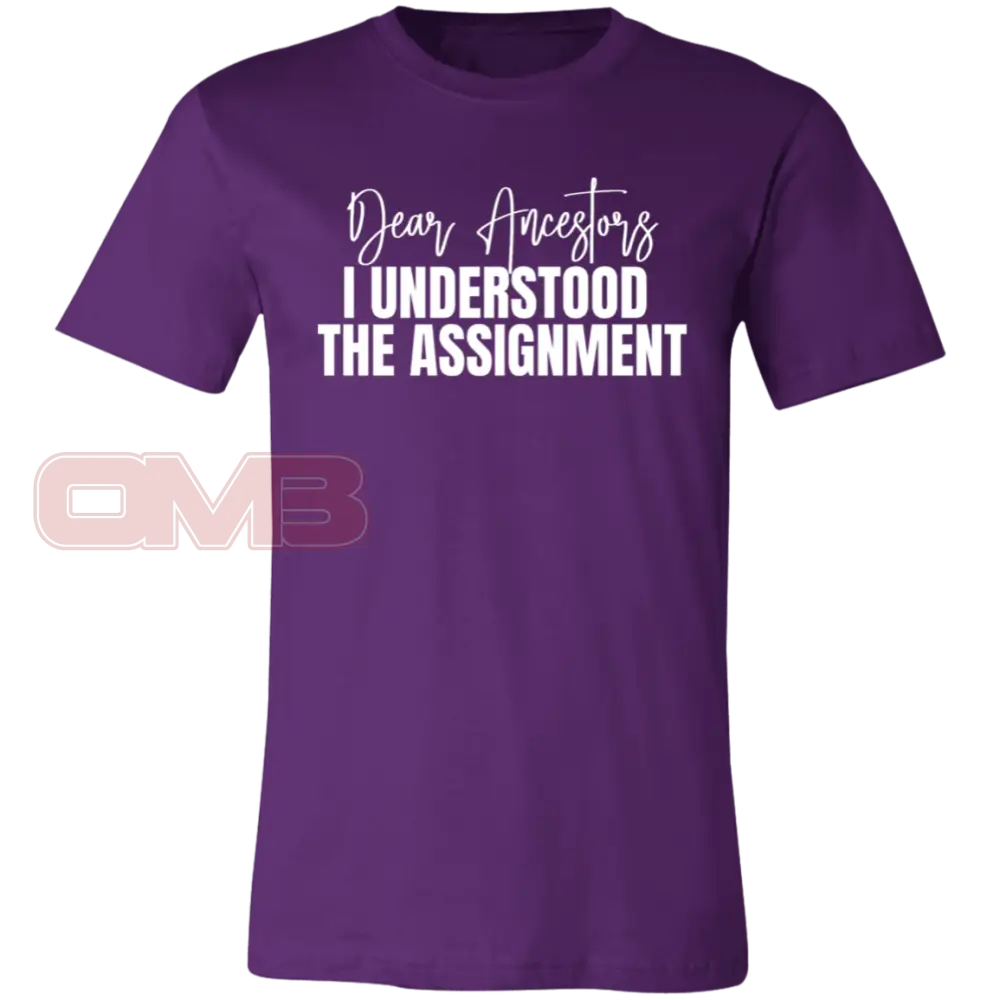 Dear Ancestors I Understood The Assignment Team Purple / X-Small T-Shirts