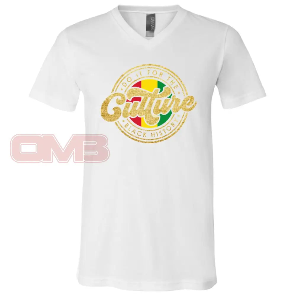 Do It For The Culture - Vneck Or Crew V-Neck / White X-Small Apparel