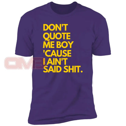 Dont Quote Me Boy Purple Rush/ / X-Small T-Shirts