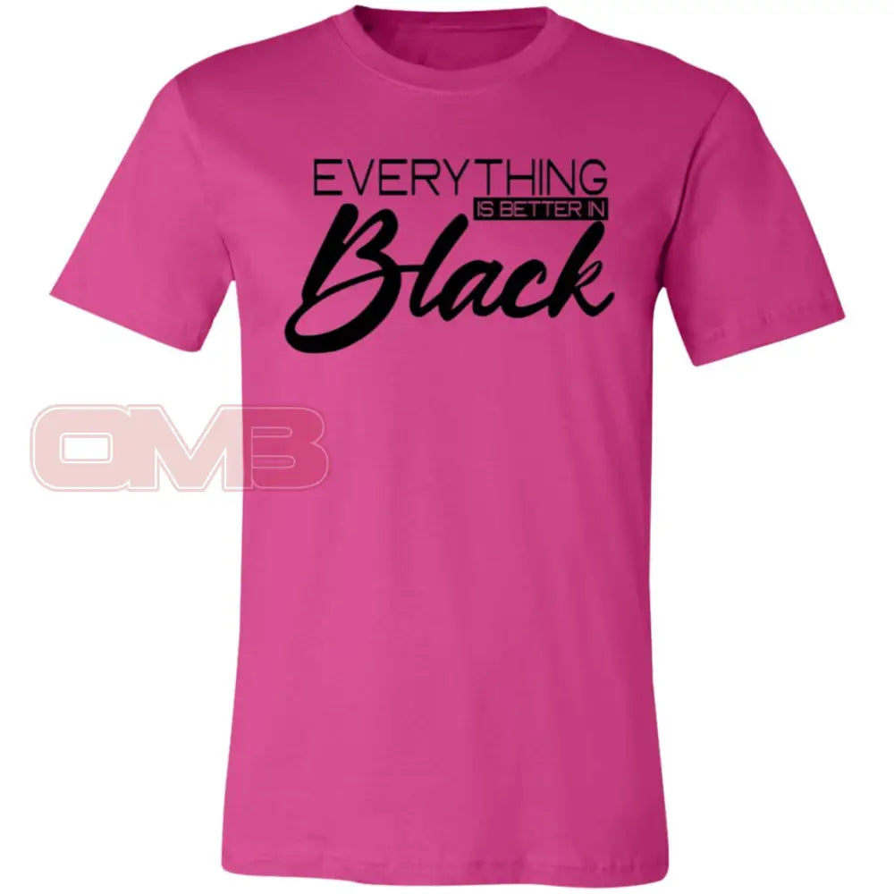 Everything Is Better In Black Tee Berry / X-Small T-Shirts