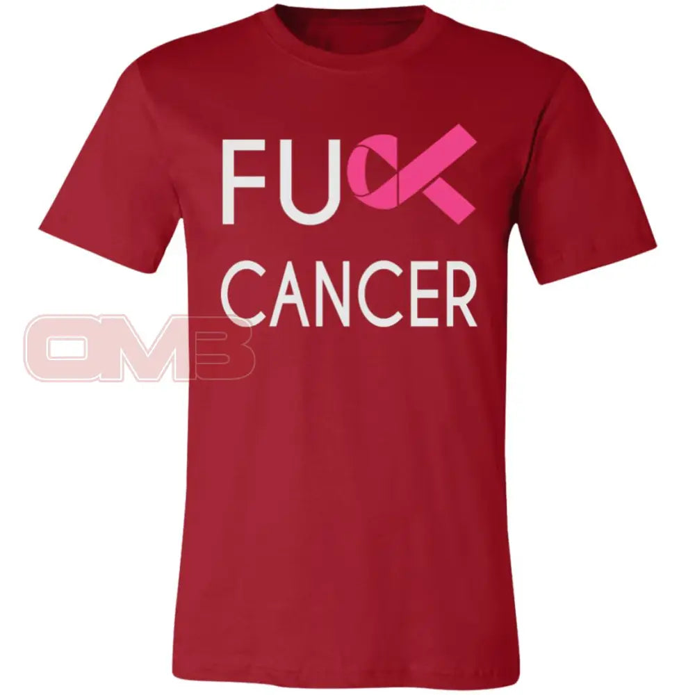 F**K Cancer Canvas Red / X-Small T-Shirts