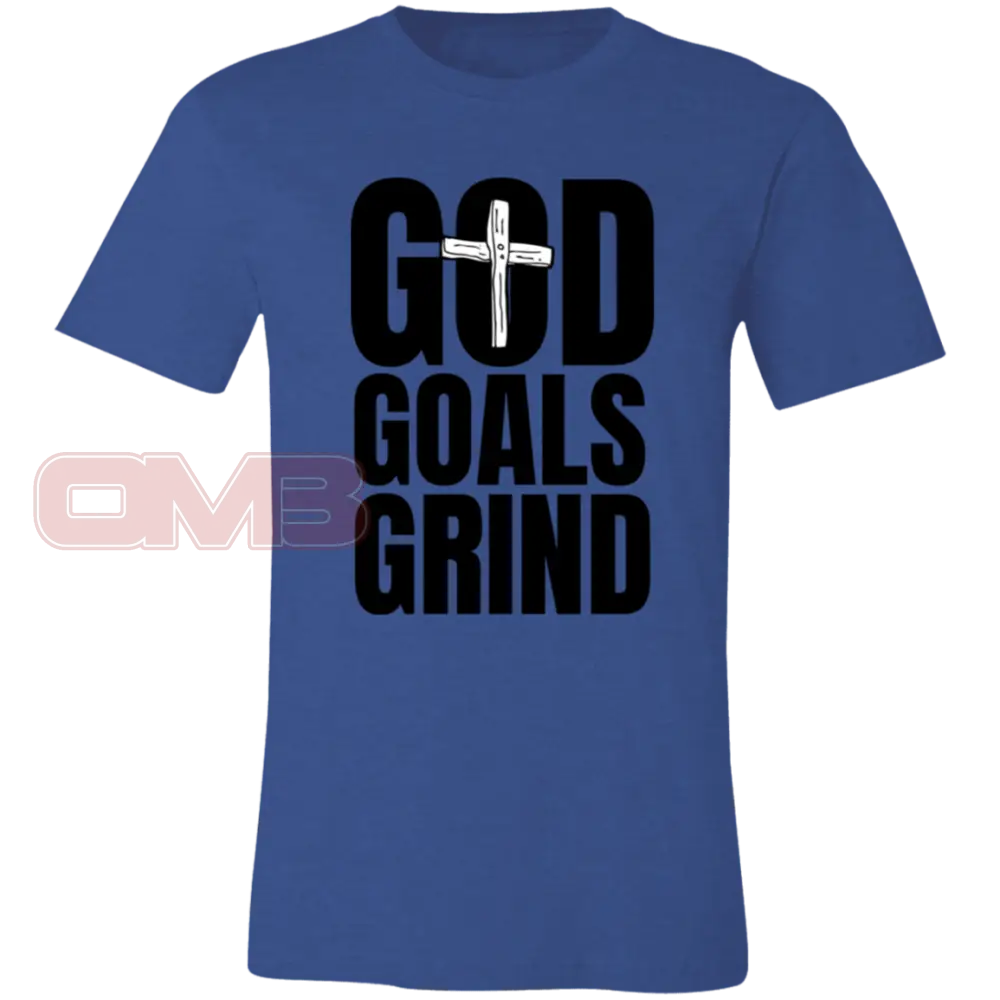 God Goals Grind Heather Royal / X-Small T-Shirts