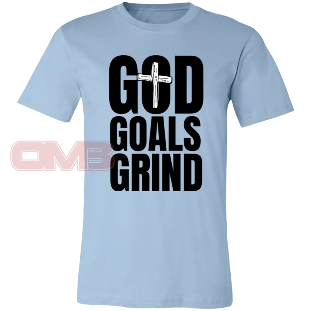 God Goals Grind Light Blue / X-Small T-Shirts