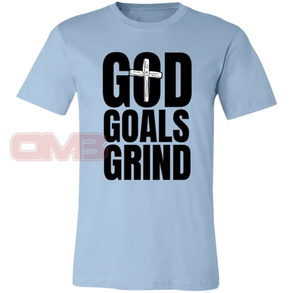 God Goals Grind Light Blue / X-Small T-Shirts