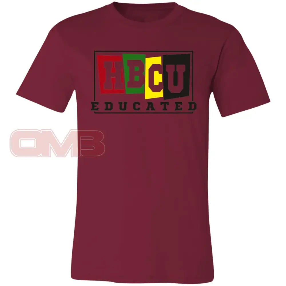 Hbcu Educated (Crew Or V-Neck) Crew / Cardinal X-Small Apparel