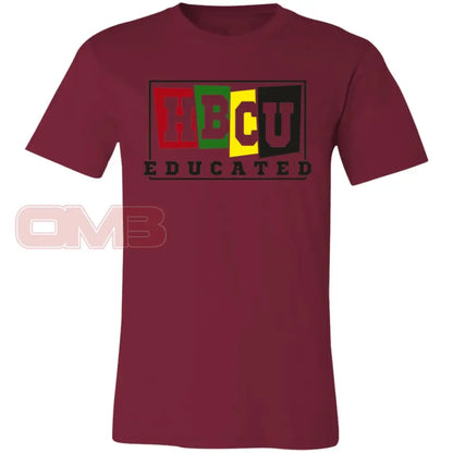 Hbcu Educated (Crew Or V-Neck) Crew / Cardinal X-Small Apparel