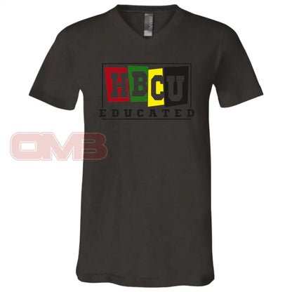 Hbcu Educated (Crew Or V-Neck) V-Neck / Dark Grey Heather X-Small Apparel