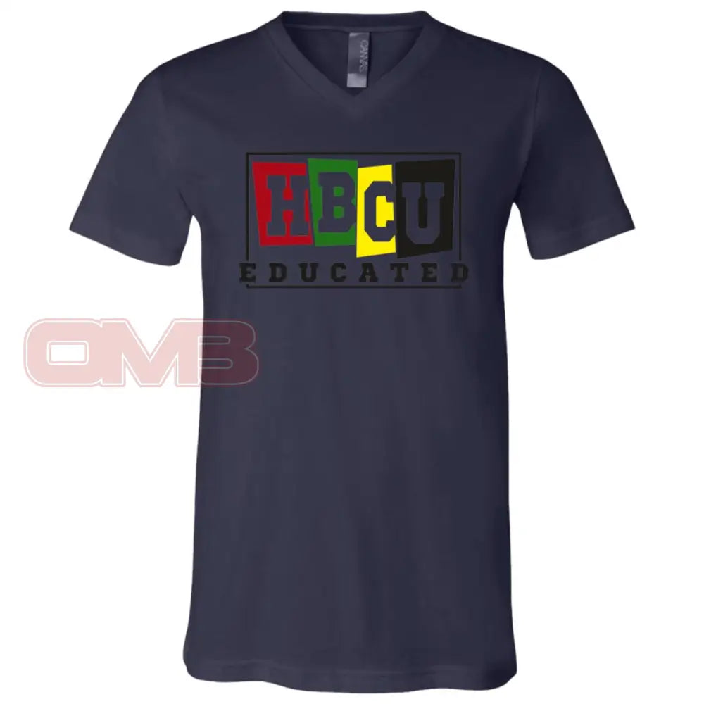 Hbcu Educated (Crew Or V-Neck) V-Neck / Navy X-Small Apparel