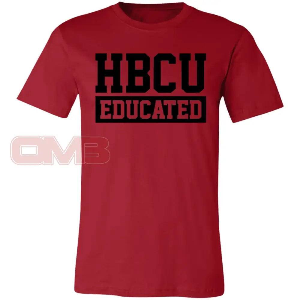 Hbcu Educated3 Canvas Red / X-Small T-Shirts