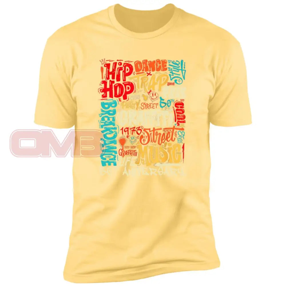 Hiphop Grafitti Banana Cream / X-Small T-Shirts