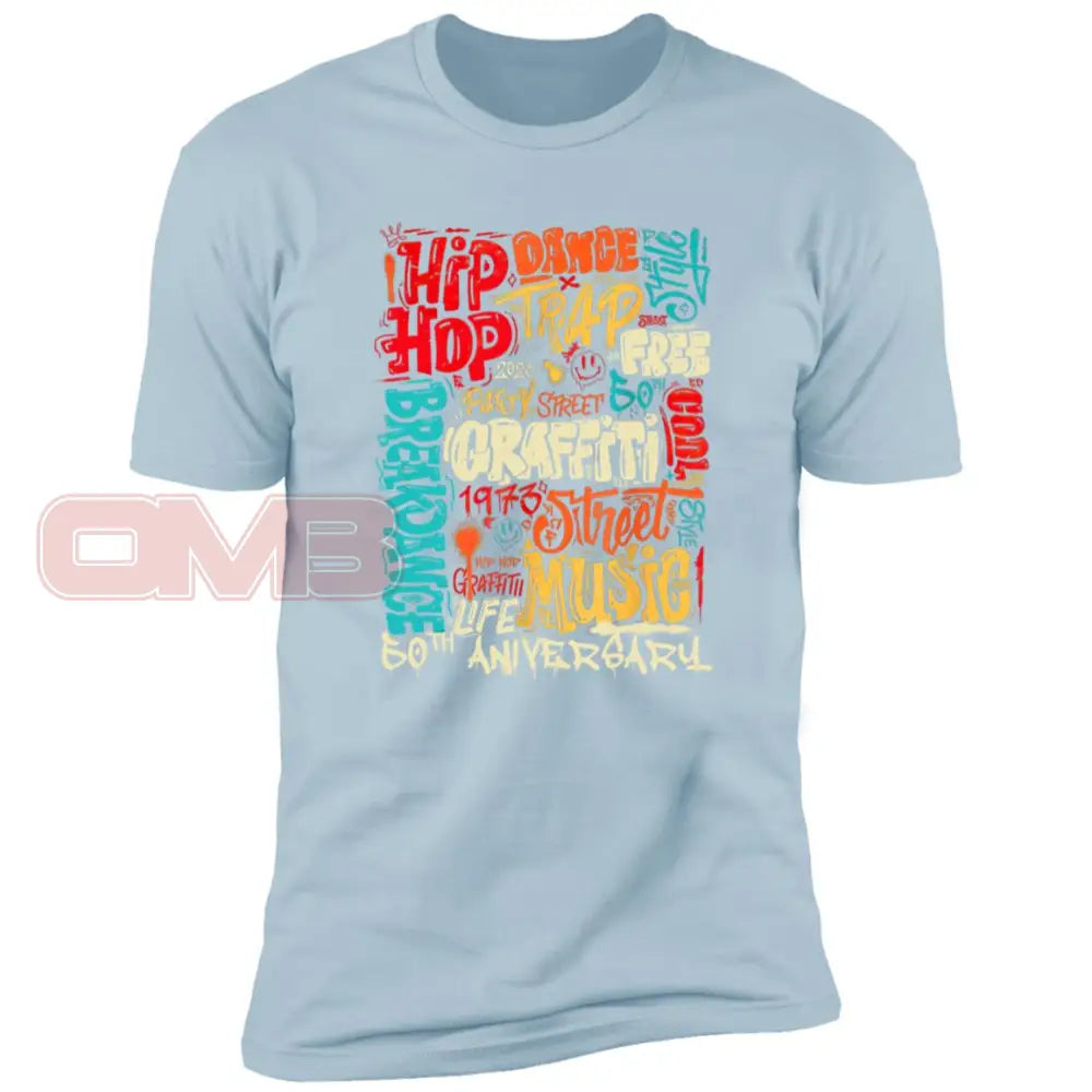 Hiphop Grafitti Light Blue / X-Small T-Shirts