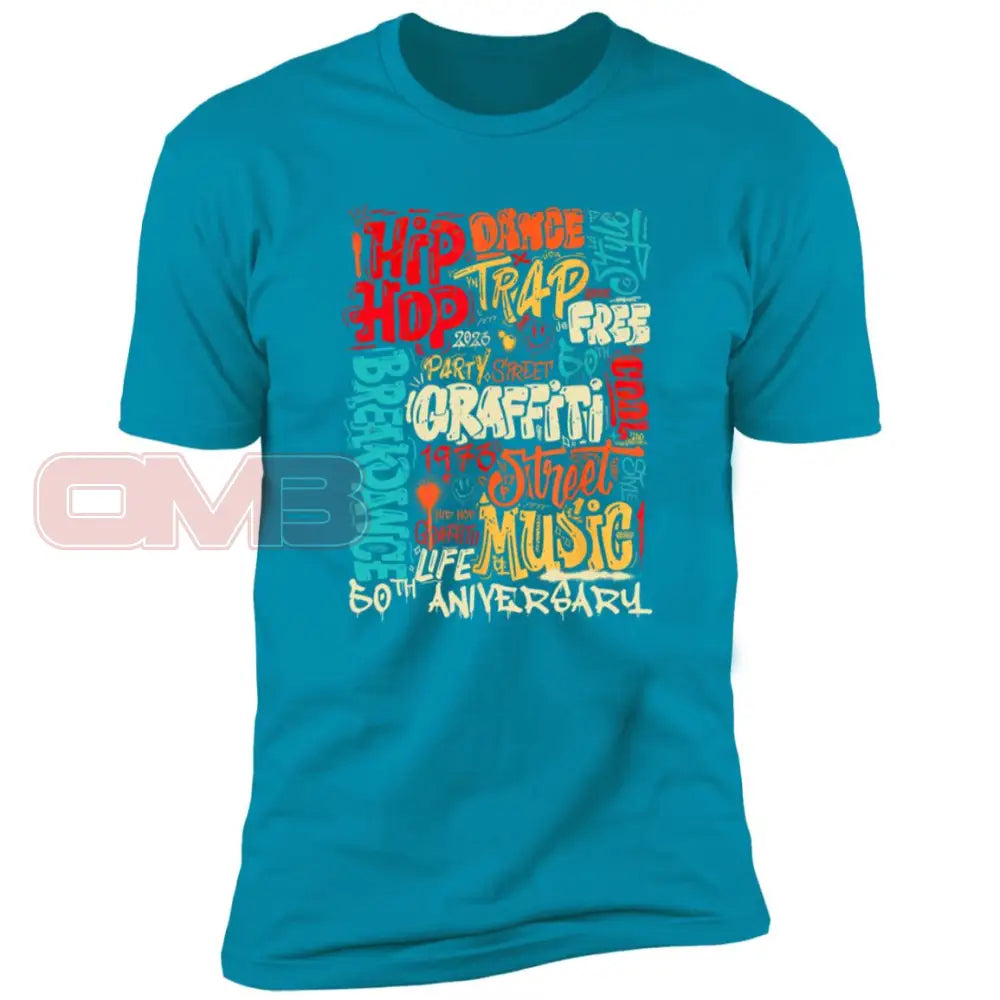 Hiphop Grafitti Turquoise / X-Small T-Shirts