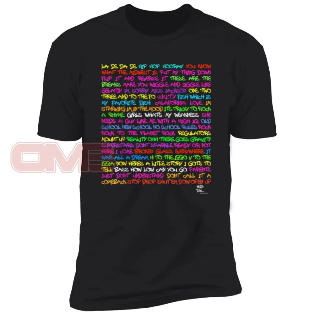 Hiphop Lyrics Black / X-Small T-Shirts