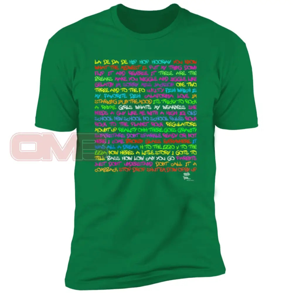 Hiphop Lyrics Kelly Green / X-Small T-Shirts