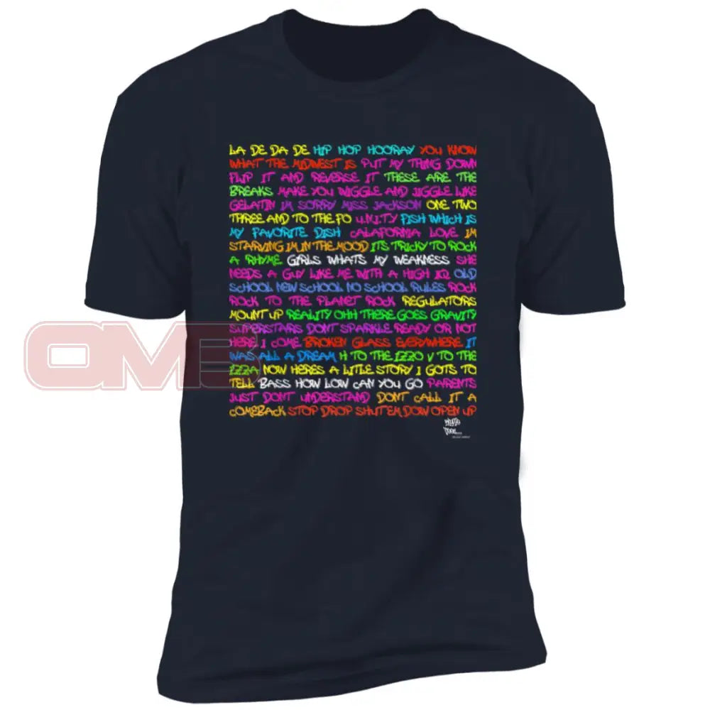 Hiphop Lyrics Midnight Navy / X-Small T-Shirts