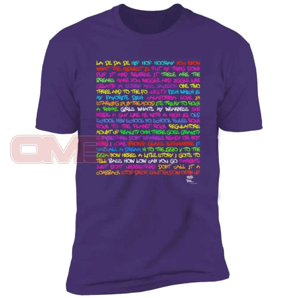 Hiphop Lyrics Purple Rush/ / X-Small T-Shirts