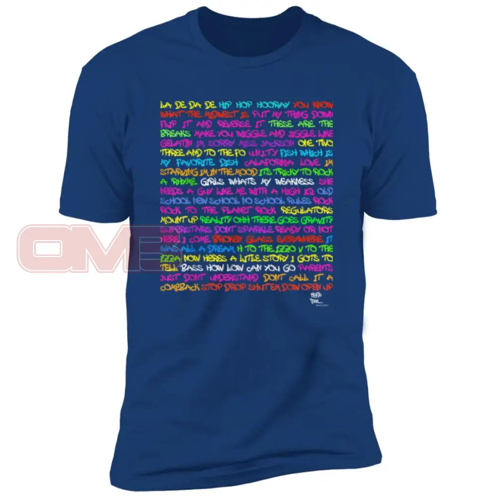 Hiphop Lyrics Royal / X-Small T-Shirts