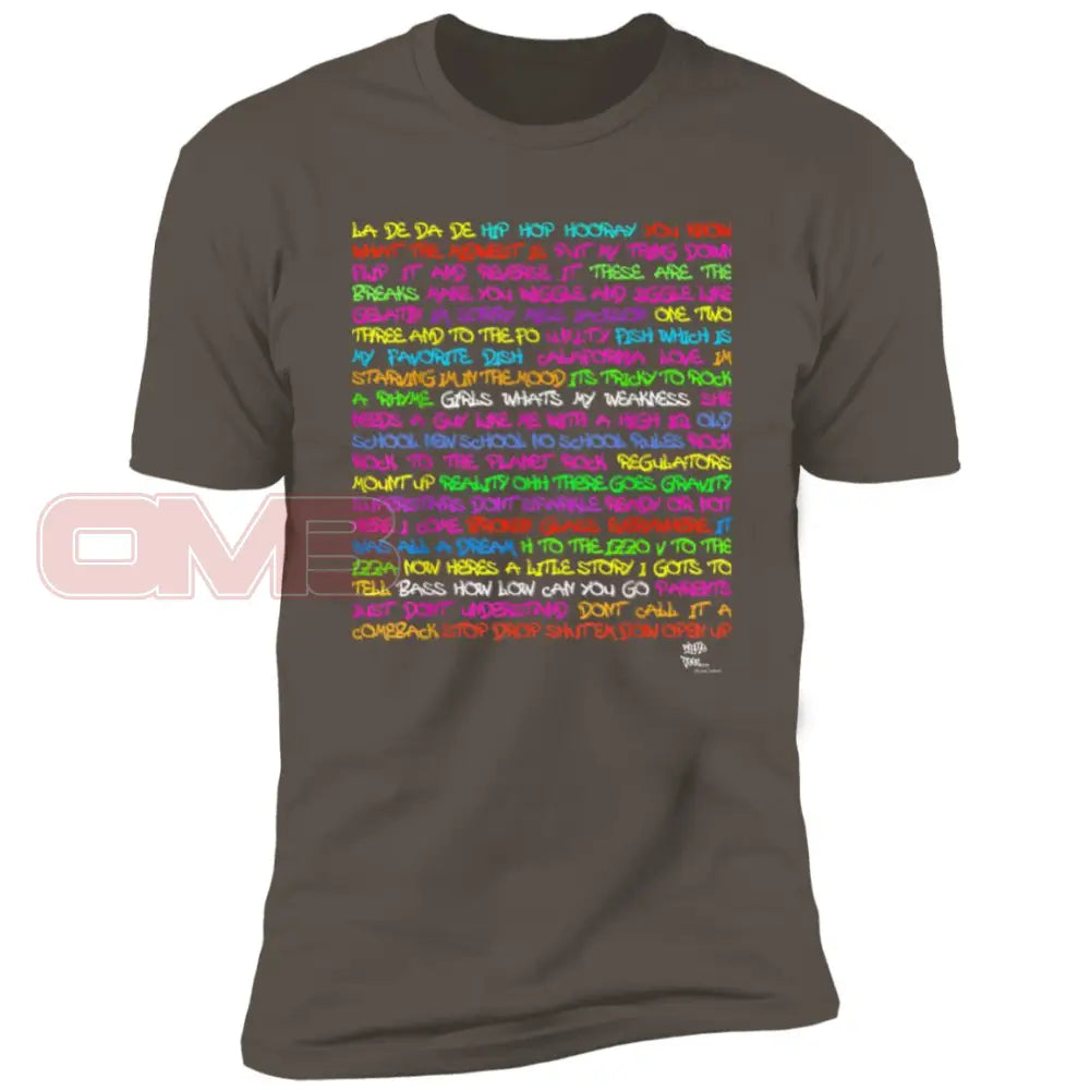 Hiphop Lyrics Warm Grey / X-Small T-Shirts