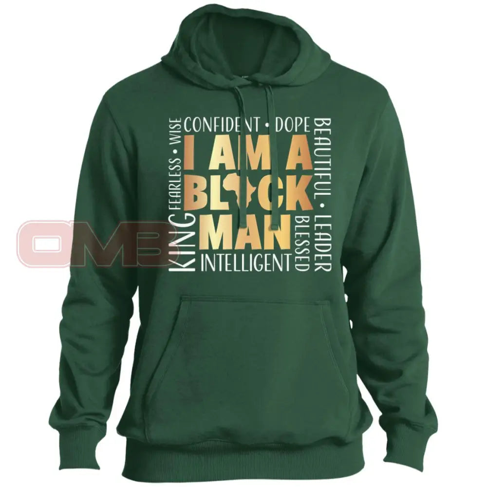 I Am A Black Man Hoodie Forest Green / X-Small Sweatshirts