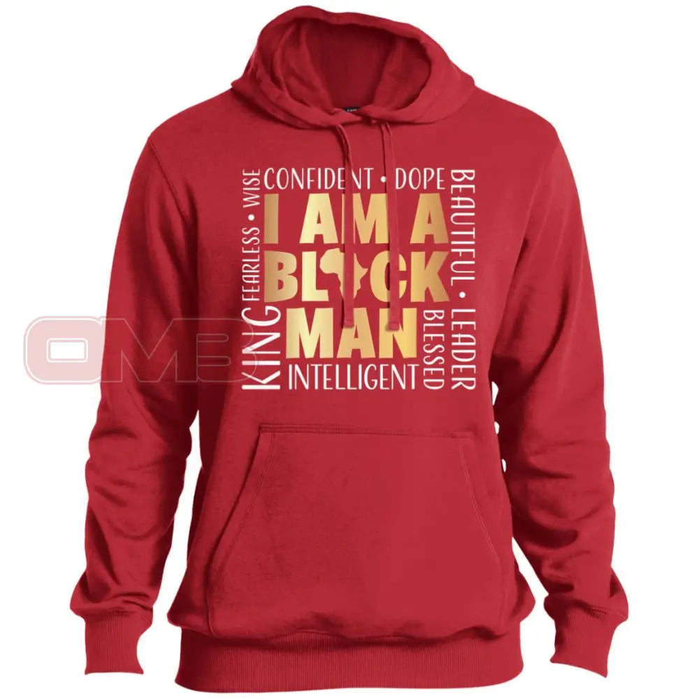 I Am A Black Man Hoodie True Red / X-Small Sweatshirts