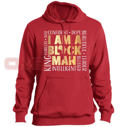 I Am A Black Man Hoodie True Red / X-Small Sweatshirts