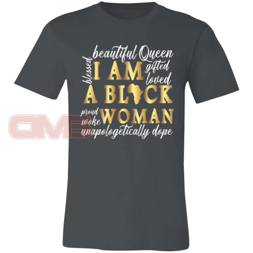 I Am A Black Woman Asphalt / X-Small T-Shirts