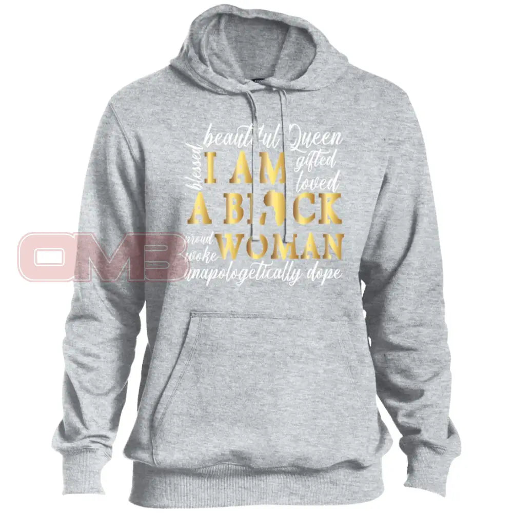 I Am A Black Woman Hoodie Athletic Heather / X-Small Sweatshirts