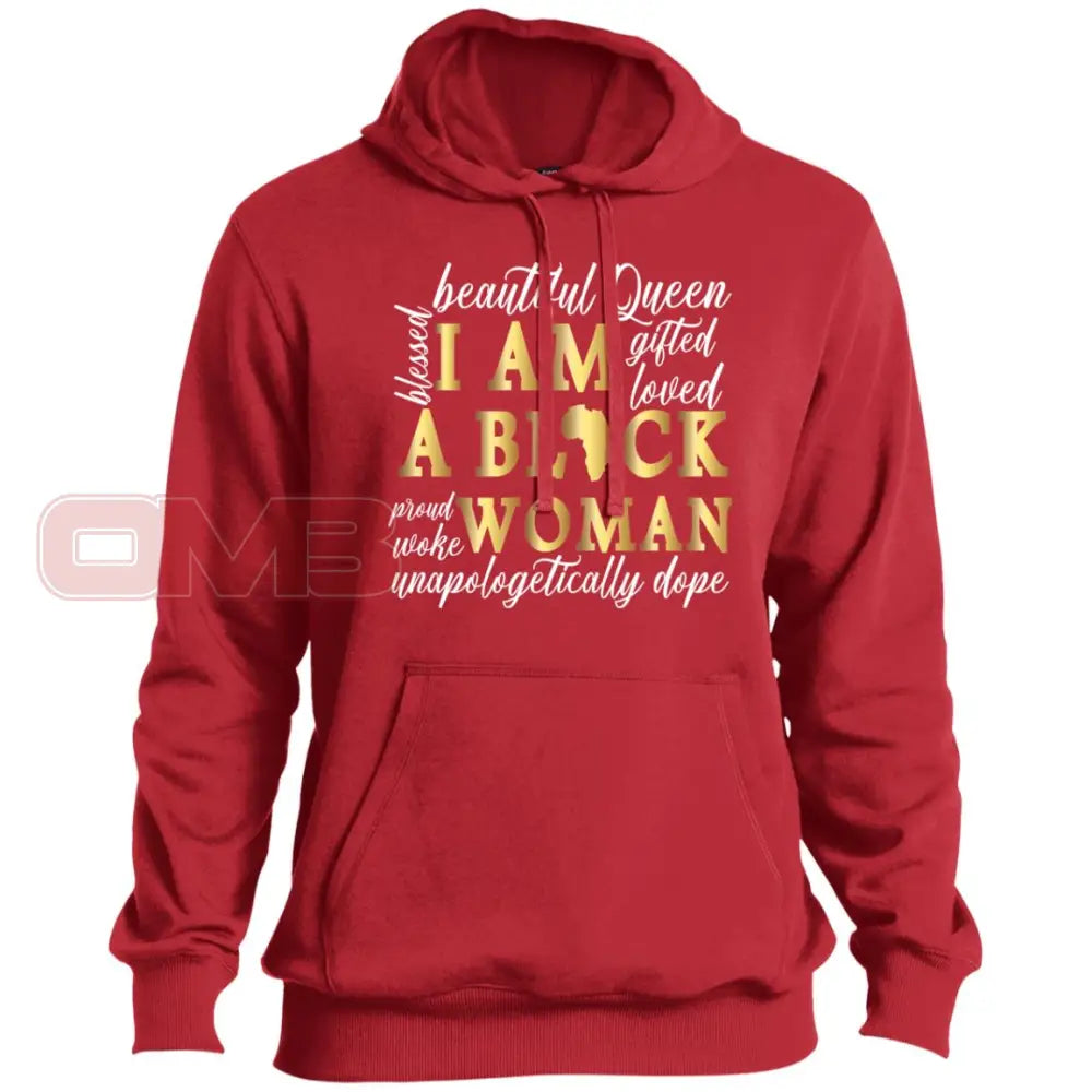 I Am A Black Woman Hoodie True Red / X-Small Sweatshirts