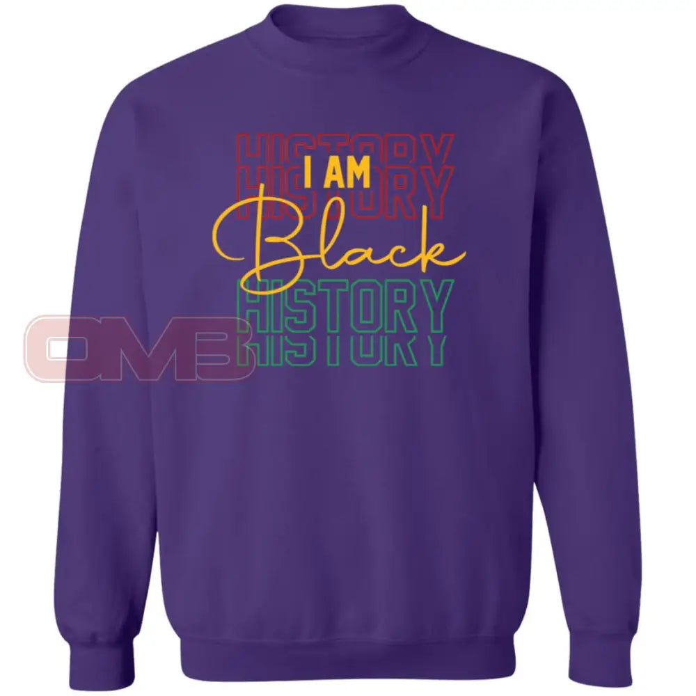 I Am Black History Sweatshirt 3 Purple / S Sweatshirts