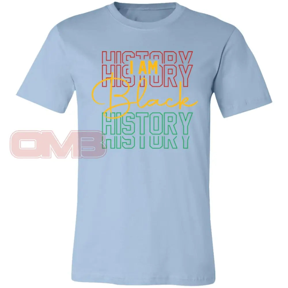 I Am Black History Tee Light Blue / X-Small T-Shirts