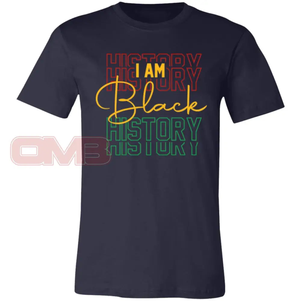 I Am Black History Tee Navy / X-Small T-Shirts