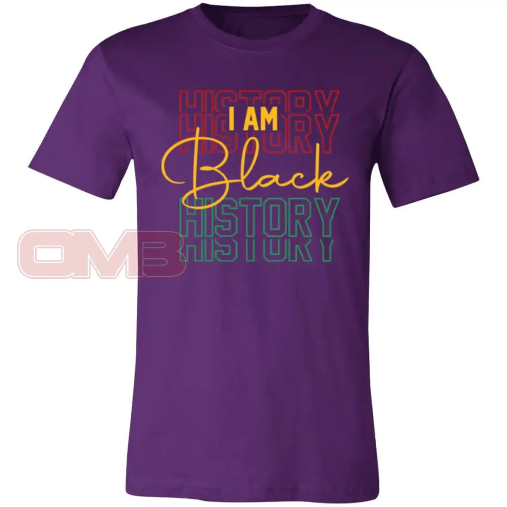 I Am Black History Tee Team Purple / X-Small T-Shirts