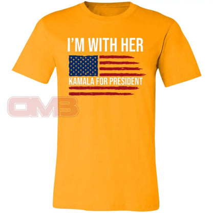 I’m With Her T-Shirt Gold / X-Small T-Shirts