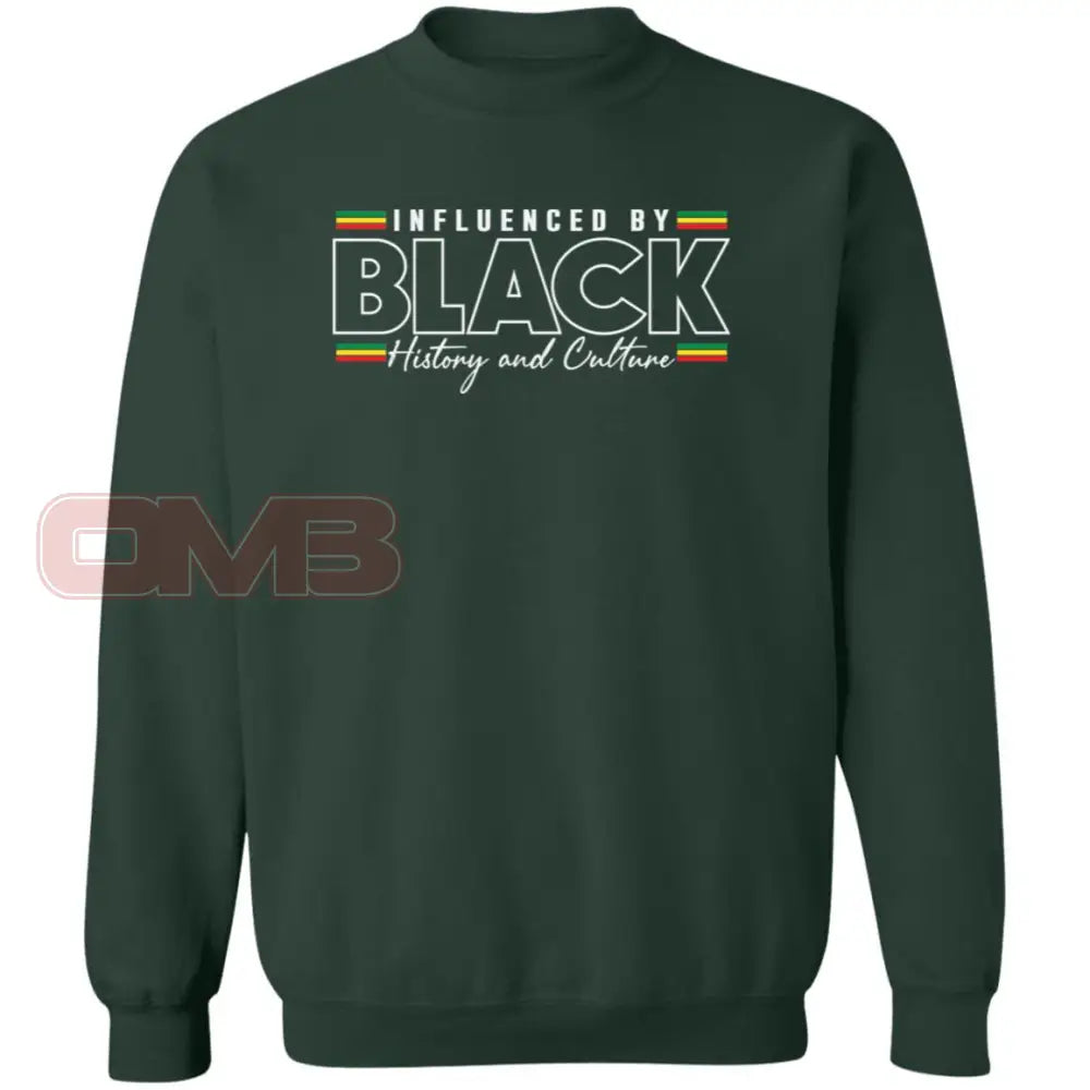 Influenced By Black History Sweatshirt Forest Green / S Sweatshirts