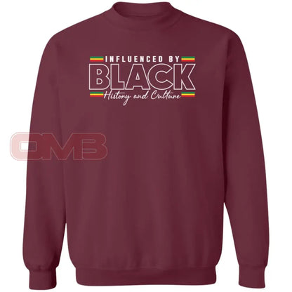 Influenced By Black History Sweatshirt Maroon / S Sweatshirts