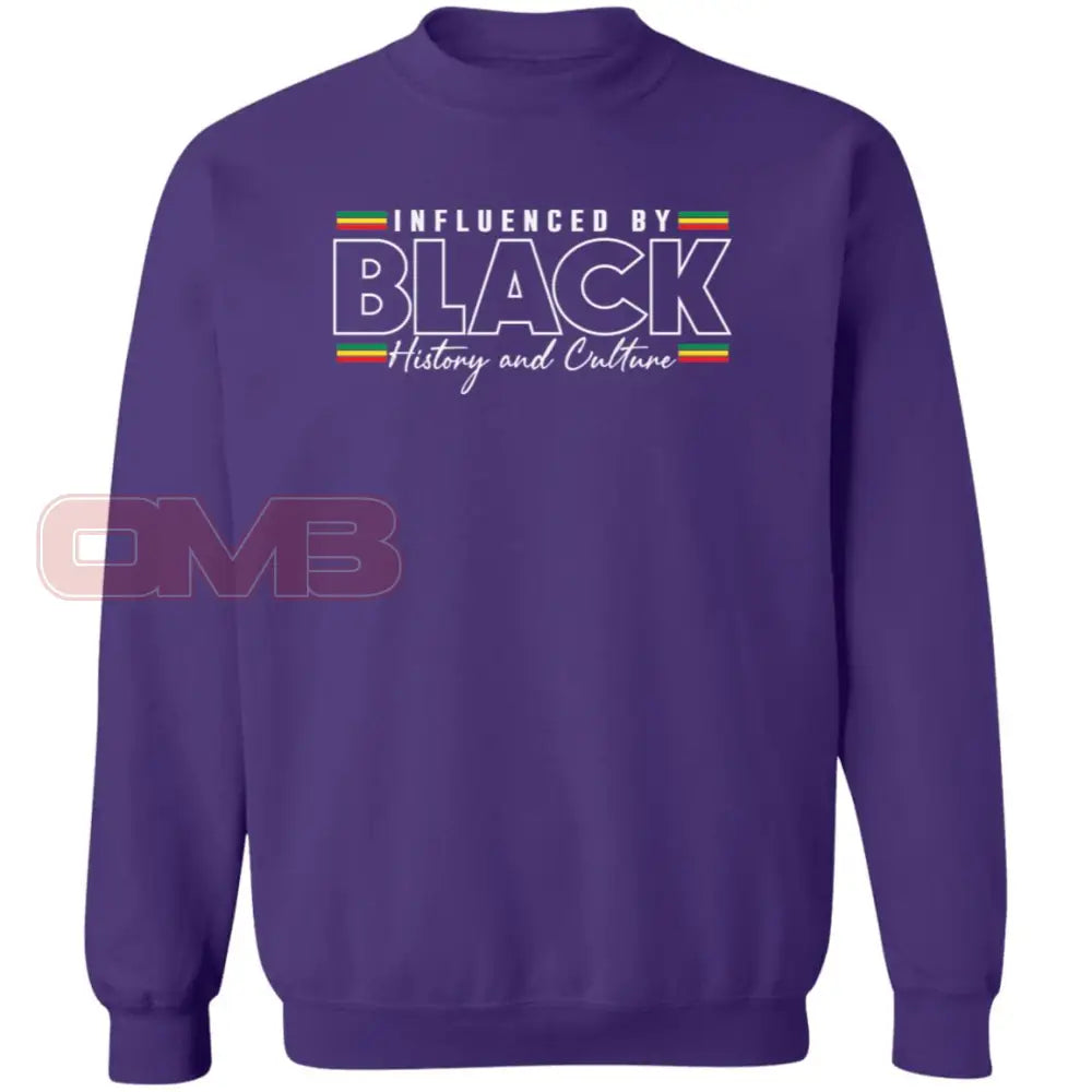 Influenced By Black History Sweatshirt Purple / S Sweatshirts