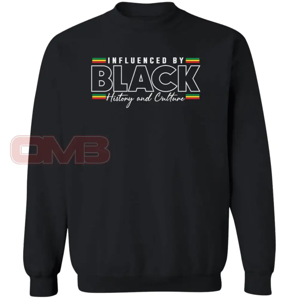 Influenced By Black History Sweatshirt Black / S Sweatshirts