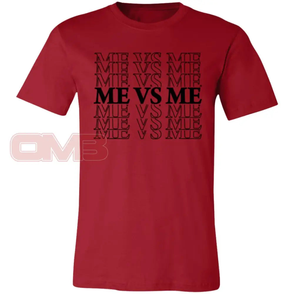 Me Vs. (Crew Or V-Neck) Crew Neck / Canvas Red X-Small Apparel