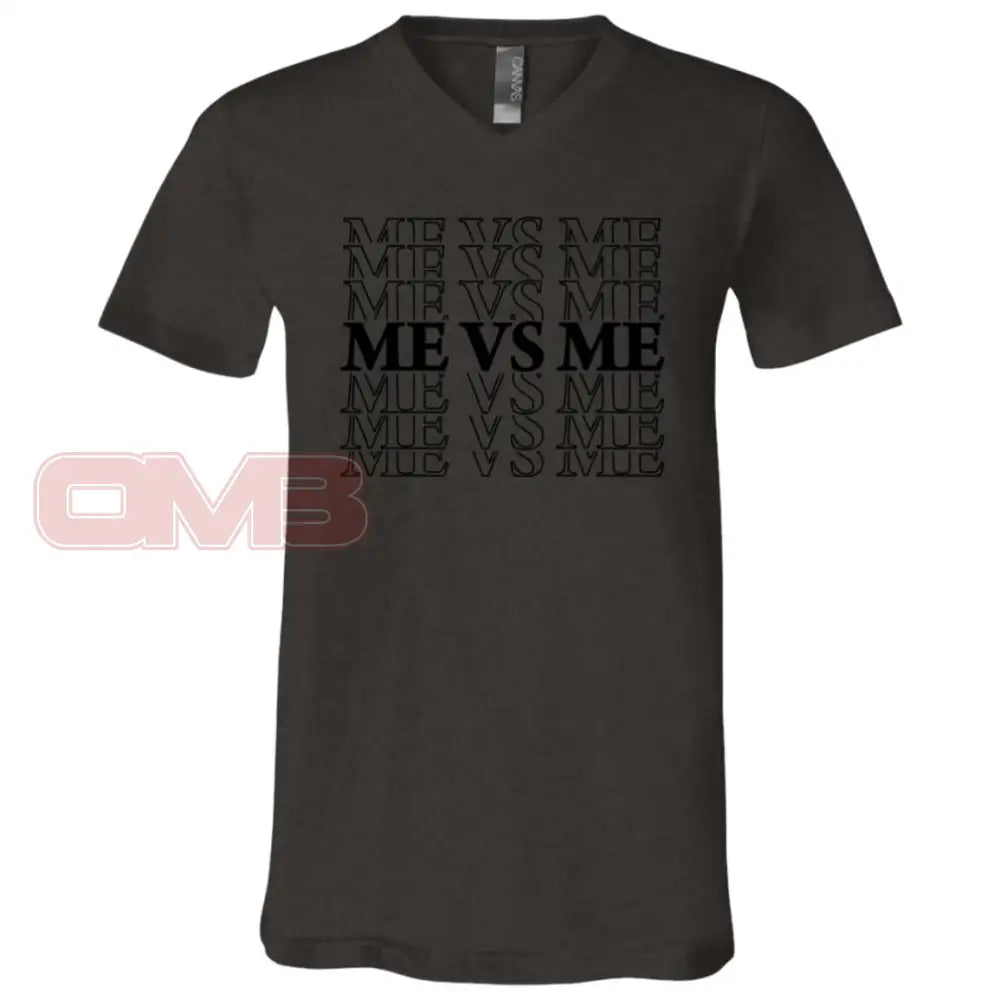 Me Vs. (Crew Or V-Neck) V-Neck / Dark Grey Heather X-Small Apparel