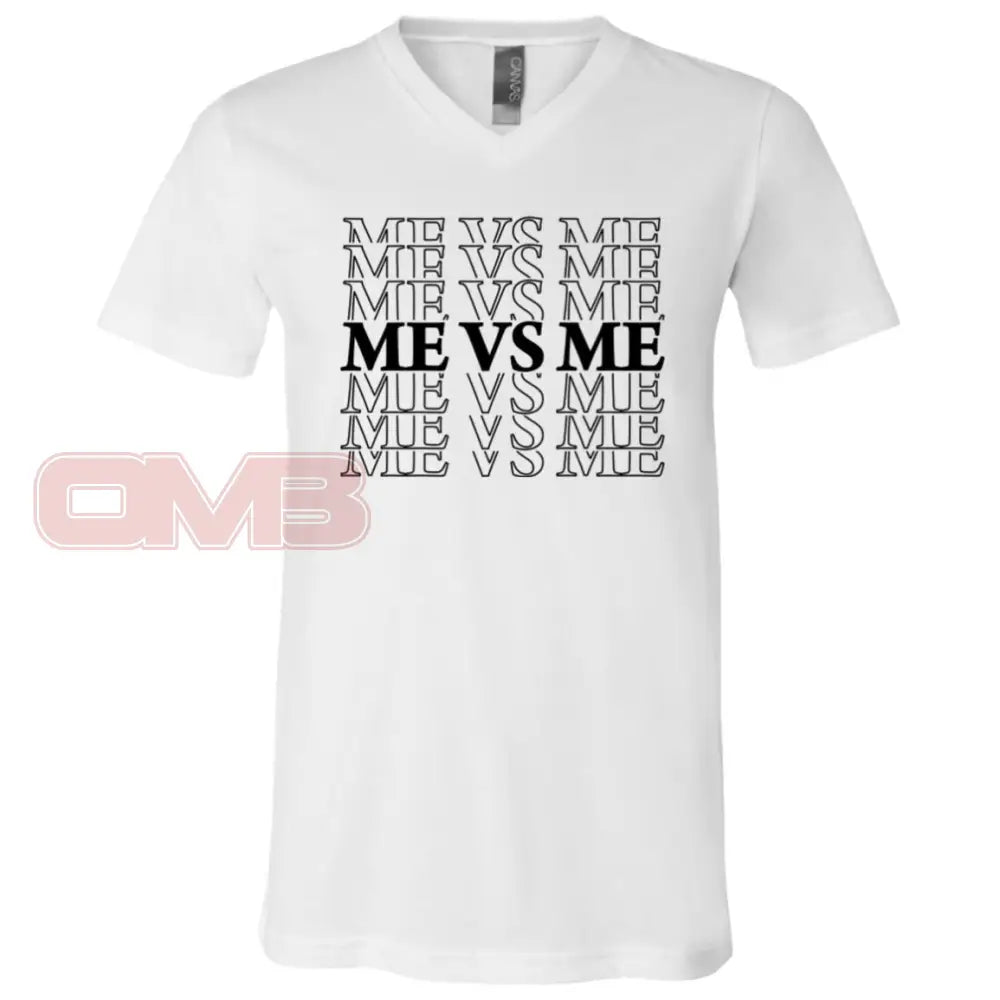 Me Vs. (Crew Or V-Neck) V-Neck / White X-Small Apparel