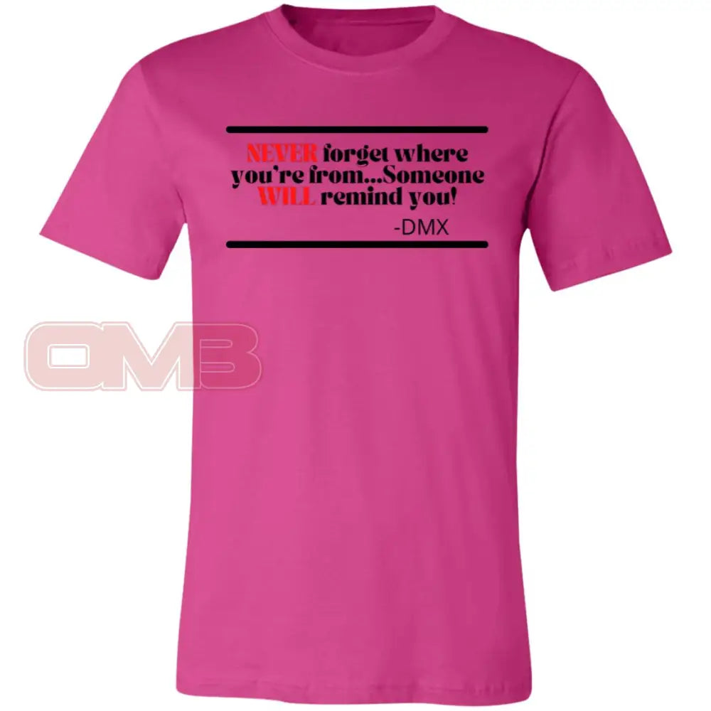 Never Forget Where Youre From Berry / X-Small T-Shirts